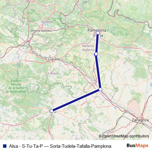Alsa - S-Tu-Ta-P bus Line Map