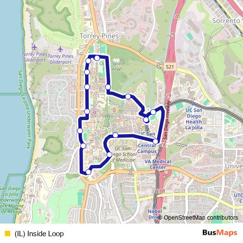 (IL) Inside Loop bus Line Map