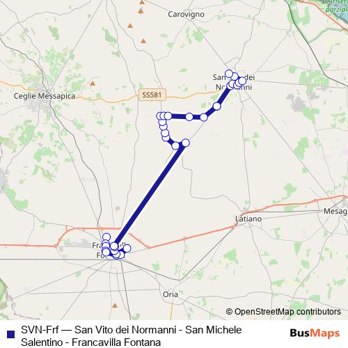 SVN-Frf bus Line Map
