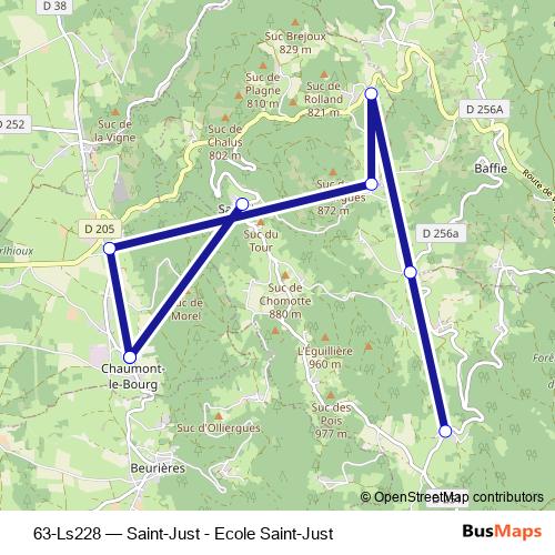 63-Ls228 bus Line Map