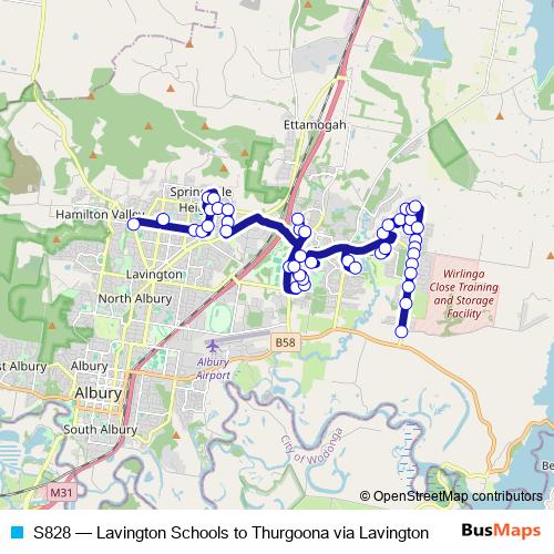 S828 bus Line Map