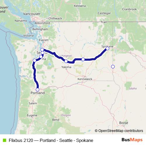 Flixbus 2120 bus Line Map