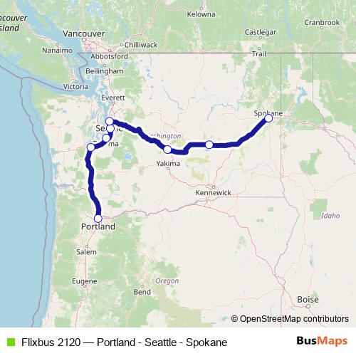 Flixbus 2120 bus Line Map