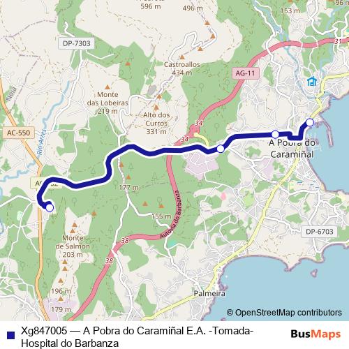 Xg847005 bus Line Map