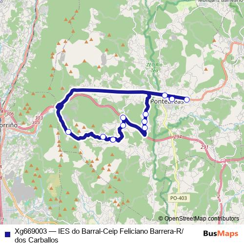 Xg669003 bus Line Map