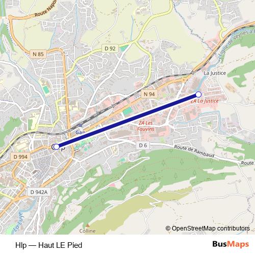 Hlp bus Line Map