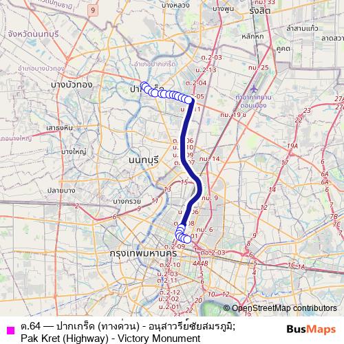 ต.64 bus Line Map