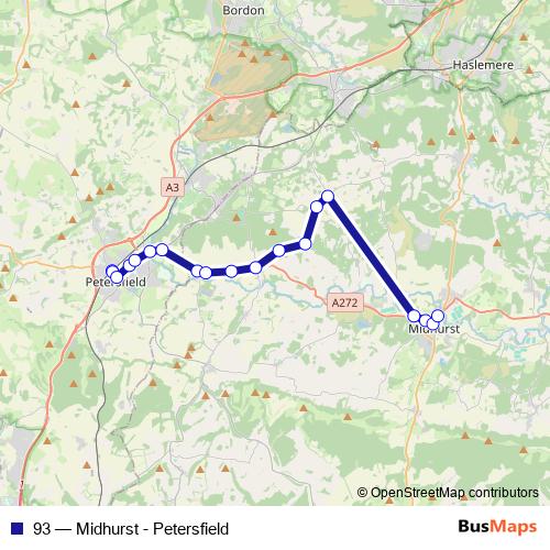 93 bus Line Map