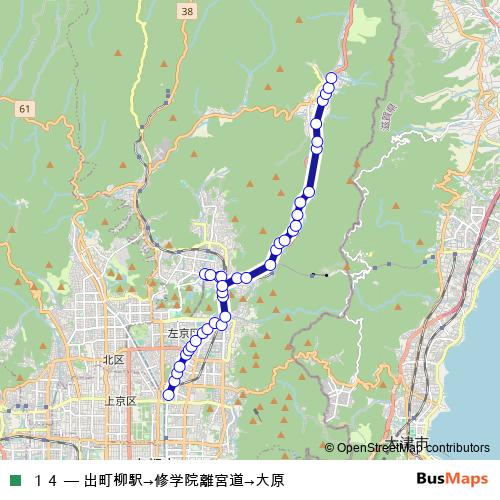 １４ bus Line Map