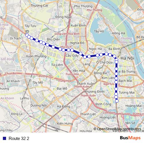 Route 32 2 bus Line Map