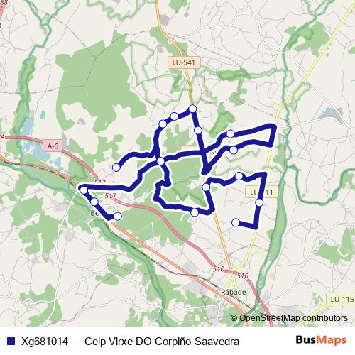 Xg681014 bus Line Map