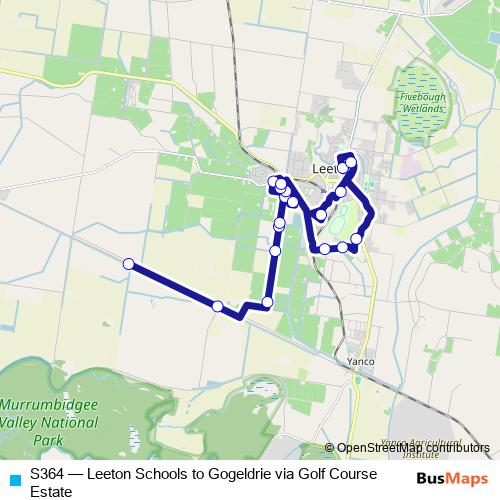 S364 bus Line Map