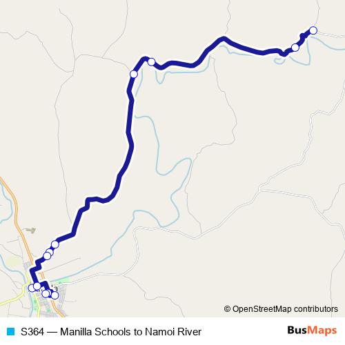 S364 bus Line Map