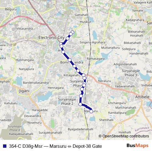 354-C D38g-Msr bus Line Map