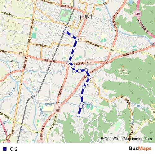 Ｃ２ bus Line Map