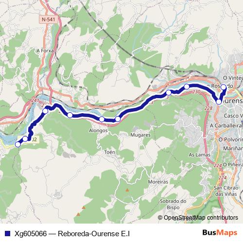 Xg605066 bus Line Map
