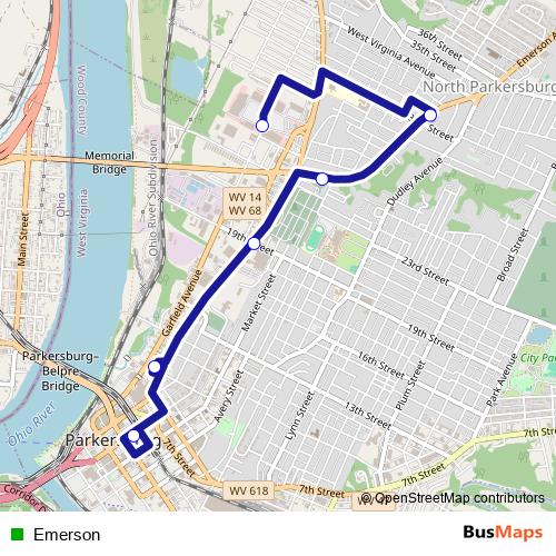 Emerson bus Line Map