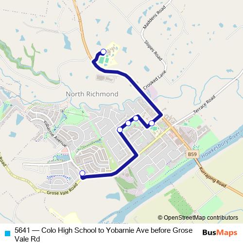 5641 bus Line Map