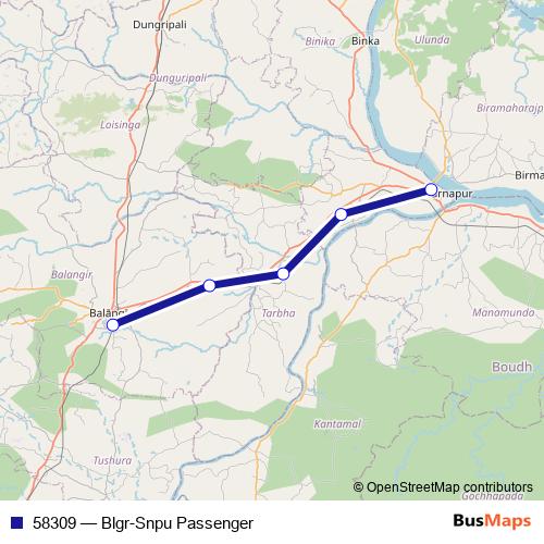 58309 rail Line Map
