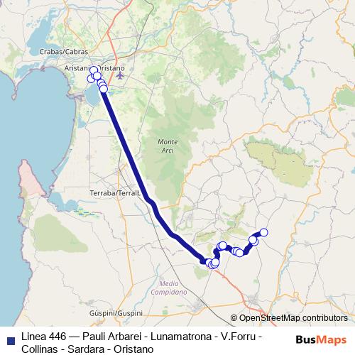 Linea 446 bus Line Map