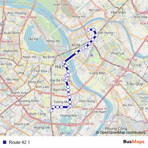 Route 42 1 bus Line Map