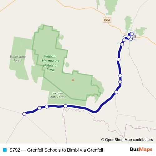 S792 bus Line Map