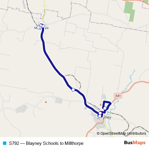 S792 bus Line Map