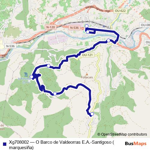Xg708002 bus Line Map