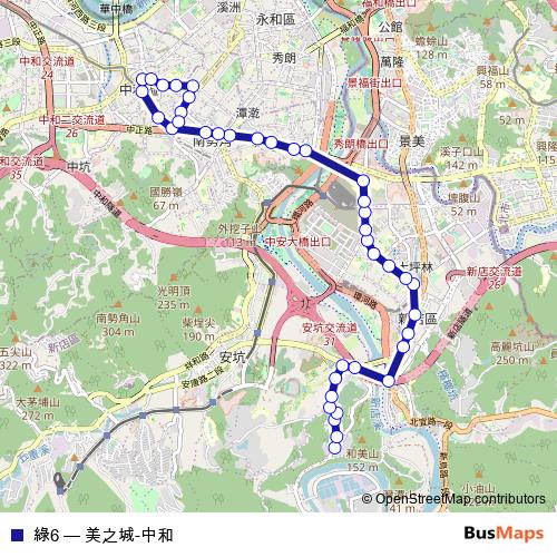綠6 bus Line Map