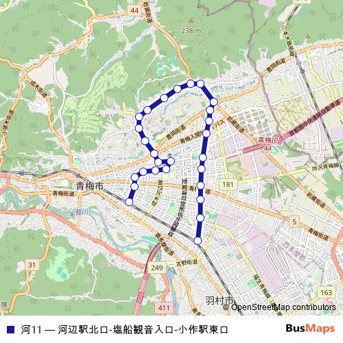 河11 bus Line Map