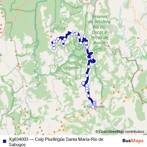 Xg634003 bus Line Map