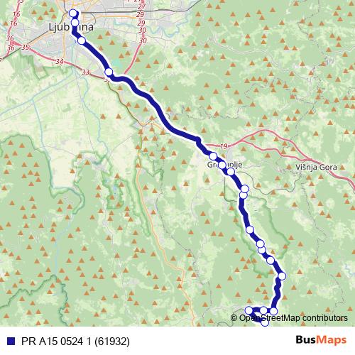 PR A15 0524 1 (61932) bus Line Map