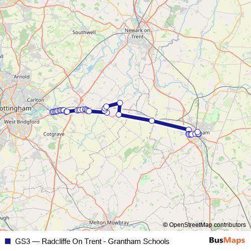 GS3 bus Line Map