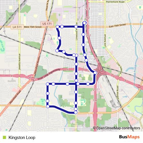 Kingston Loop bus Line Map