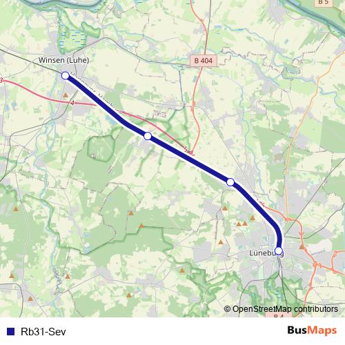 Rb31-Sev bus Line Map