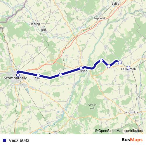 Vesz 9083 rail Line Map