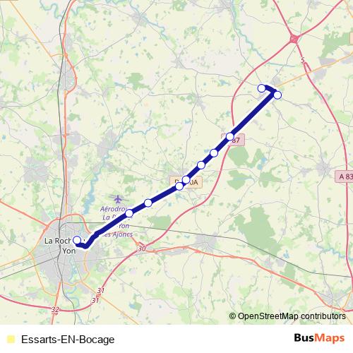Essarts-EN-Bocage bus Line Map
