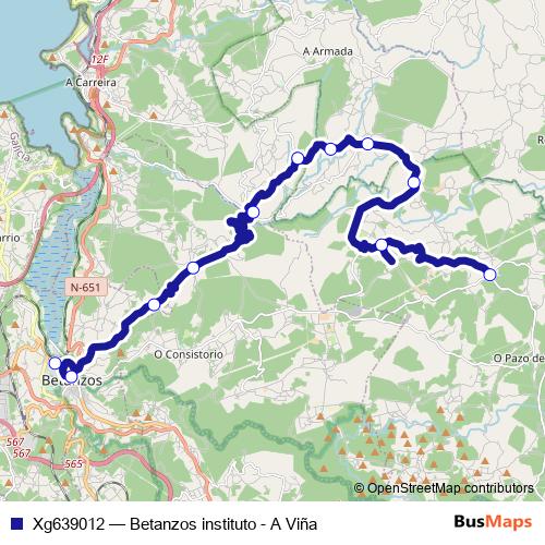 Xg639012 bus Line Map