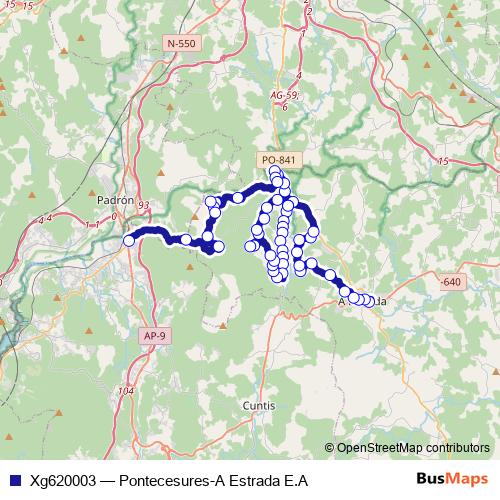 Xg620003 bus Line Map