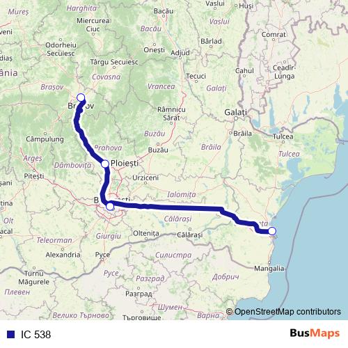 IC 538 rail Line Map