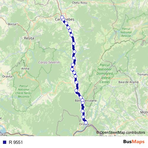 R 9551 rail Line Map