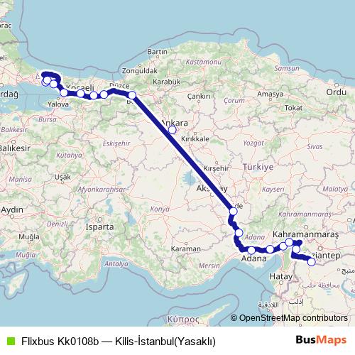Flixbus Kk0108b bus Line Map