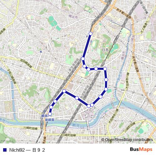 Nichi92 bus Line Map