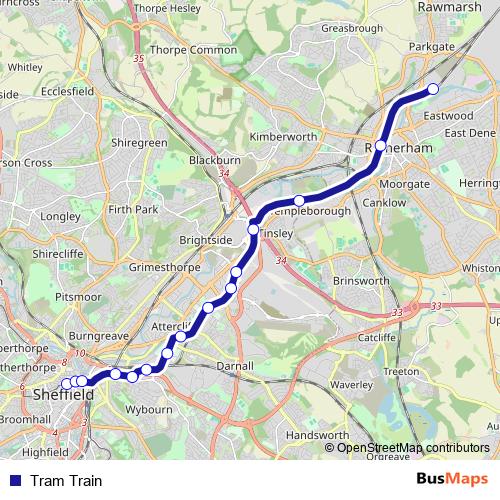 Tram Train tram Line Map