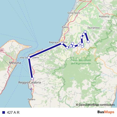 427 A R bus Line Map