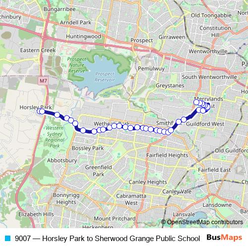 9007 bus Line Map