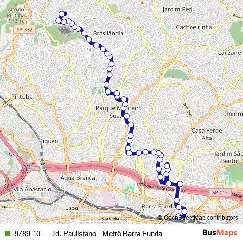9789-10 bus Line Map