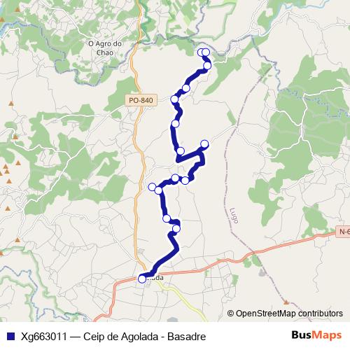 Xg663011 bus Line Map