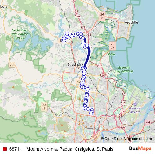 6871 bus Line Map