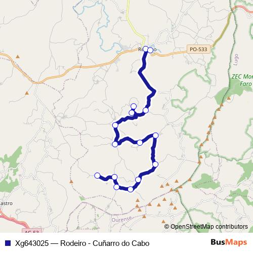Xg643025 bus Line Map